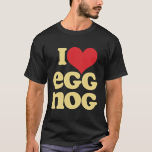 Retro I Love Eggnog Basic Dark T-Shirt