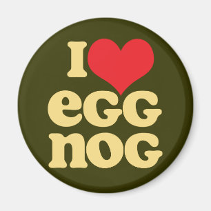 Retro I Love Eggnog Magnet