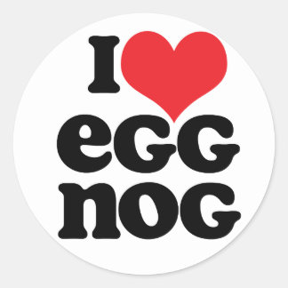 Retro I Love Eggnog Stickers