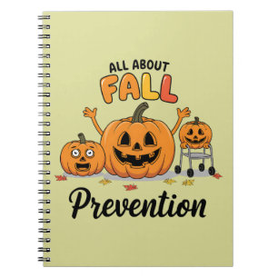 Retro I Love Fall Prevention Fall Occupational  Notebook