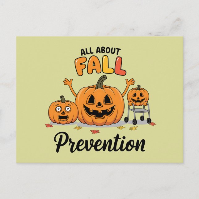 Retro I Love Fall Prevention Fall Occupational  Postcard (Front)