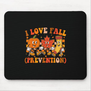 Retro I Love Fall Prevention Fall Physical Therapy Mouse Pad
