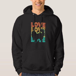 Retro I Love My Japanese Chin Dog Theme Design Hoodie