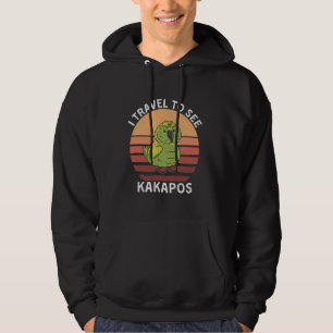 Retro I Travel To See Kakapos Vintage Kakapos Anim Hoodie