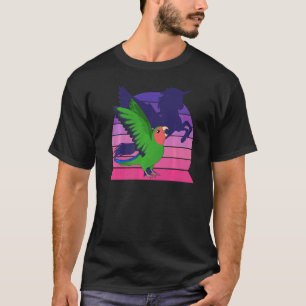 Retro I Winged Unicorn I Screaming Rosy faced Gree T-Shirt