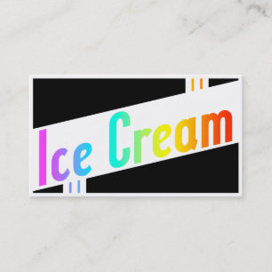 retro ice cream business card