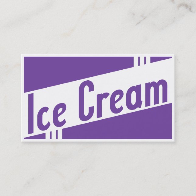 retro ice cream business card (Front)