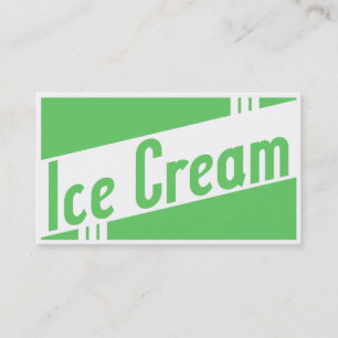 retro ice cream business card