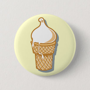 retro ice cream cone 2 inch round button