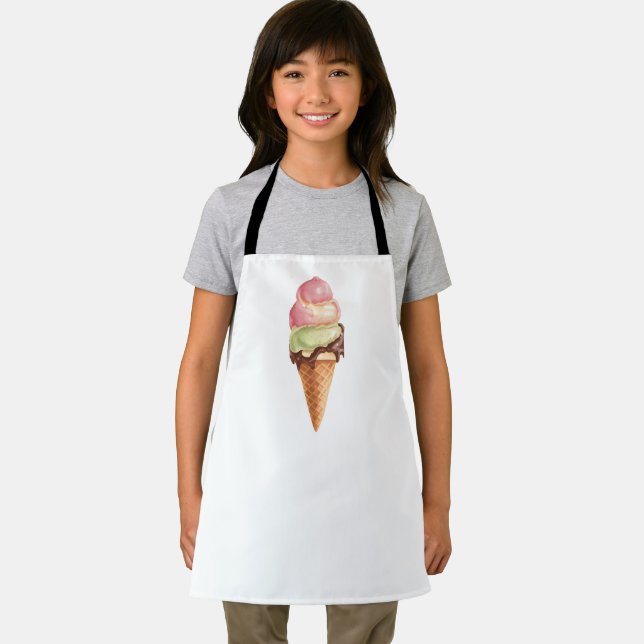 Retro Ice Cream Cone Apron (Insitu)