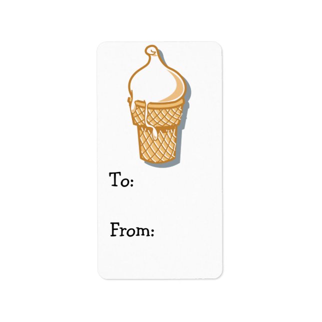 retro ice cream cone label (Front)