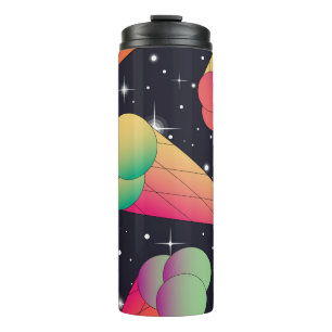 Retro Ice Cream, Cosmic Neon. Thermal Tumbler