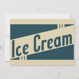 retro ice cream invitation