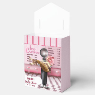 Retro Ice cream Scooped Up Wedding Favor Box