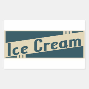 retro ice cream sticker