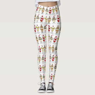 Retro Ice Cream Sundaes Leggings