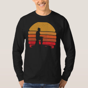 Retro Ice Fishing Frozen Lake Vintage Fish Ice Fi T-Shirt