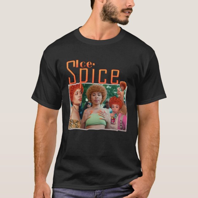 Retro Ice Spice Rapper Vintage T-Shirt (Front)