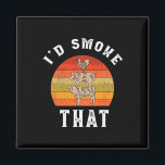 Retro I'd Smoke That Pork Pig Meat Chicken Smoking Magnet<br><div class="desc">Retro I'd Smoke That Pork Pig Meat Chicken Smoking Smoker</div>