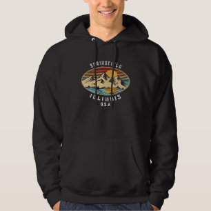Retro Illinois Mountain Sunset River Souvenir Spri Hoodie
