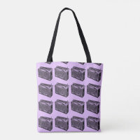 Retro Illustration Radio Tote bag