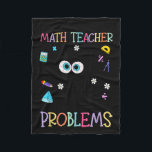 Retro I'm A Math Teacher Of Course I Have Problems Fleece Blanket<br><div class="desc">Retro I'm A Math Teacher Of Course I Have Problems Black Cat</div>