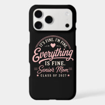 Retro I'm Fine Everything is Fine Senior Mom Class