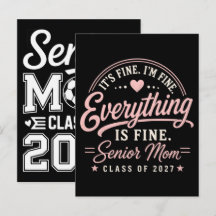Retro I'm Fine Everything is Fine Senior Mom Class