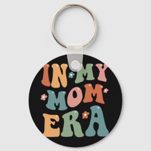 Retro In My Cool Mom Era Funny Mama Mothers Day Keychain