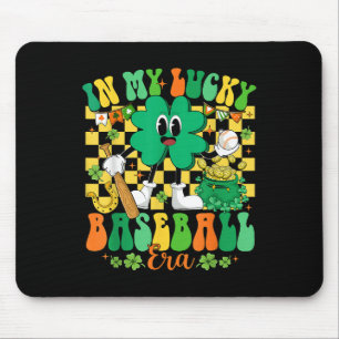 Retro In My Lucky Baseball Era St Patrick Day Base Mouse Pad