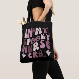 Retro In My Spooky Nurse Era Quote Halloween  Tote Bag