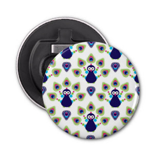 retro india exotic peacock bottle opener