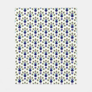 retro india exotic peacock fleece blanket
