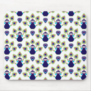 retro india exotic peacock mouse pad