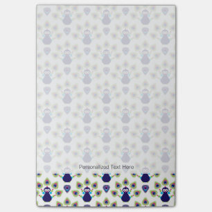 retro india exotic peacock post-it notes