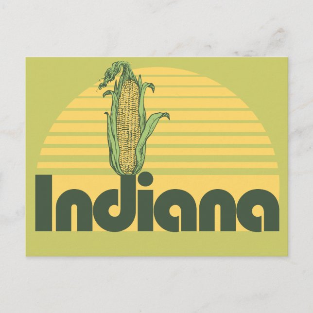 Retro Indiana Holiday Postcard (Front)