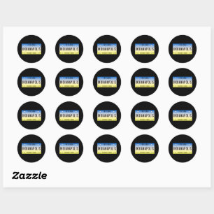 Retro Indianapolis Indiana State License Plate Classic Round Sticker