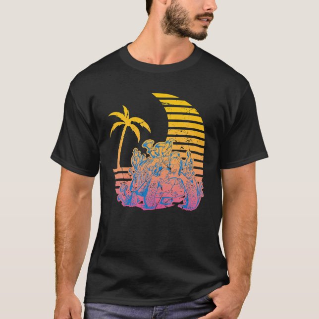 Retro - Indie Aesthetic - Vaporwave - Turtle - Pop T-Shirt (Front)