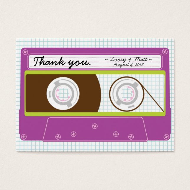 Retro Indie Mixtape Wedding (Purple/Lime) (Front)