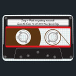Retro Indie Mixtape Wedding Red, Black & White Magnet<br><div class="desc">A funky 80s boombox, romantic intertwined hipster headphones and colourful retro indie mixtapes are the stars of this fun and unique wedding invitation suite.</div>