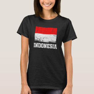 Retro Indonesia Flag Vintage Indonesian Pride T-Shirt