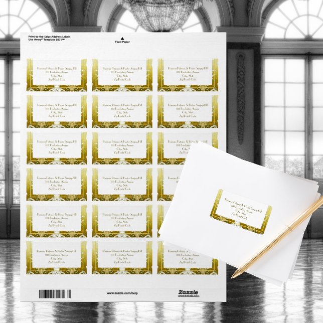 Retro Ink Gold Green Silk Label (Creator Uploaded)