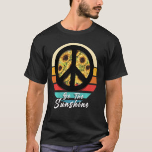 Retro Inspirational Be The Sunshine Sunflowers Pea T-Shirt