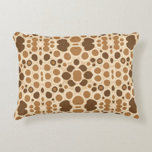 retro-inspired abstract pattern with soft organic accent pillow