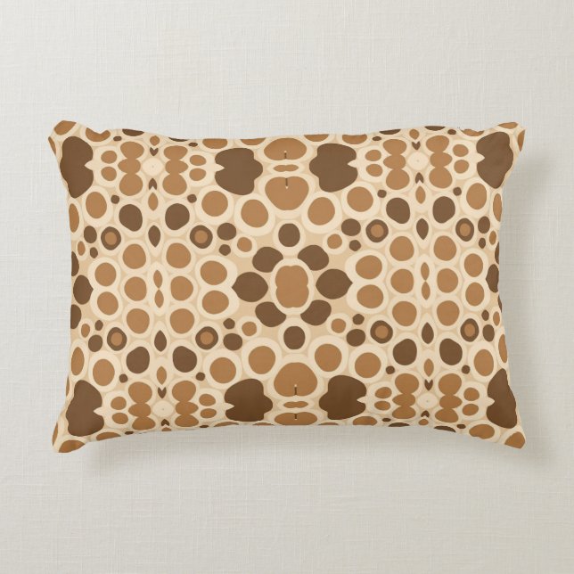 retro-inspired abstract pattern with soft organic  accent pillow (Front)
