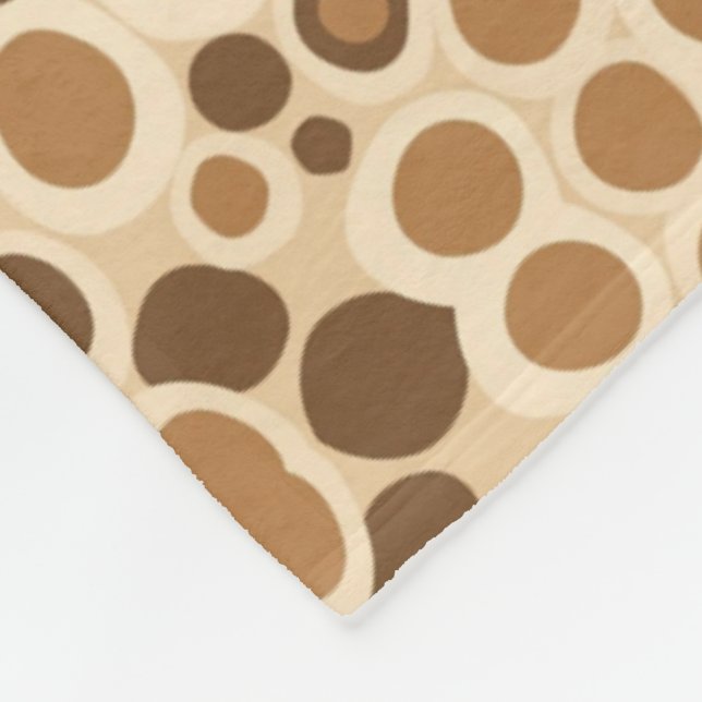 retro-inspired abstract pattern with soft organic  fleece blanket (Corner)