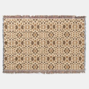 retro-inspired abstract pattern with soft organic throw blanket
