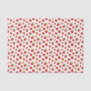 Retro-Inspired Hand-Illustrated Chic Strawberry Tissue Paper