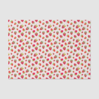 Retro-Inspired Hand-Illustrated Chic Strawberry Tissue Paper