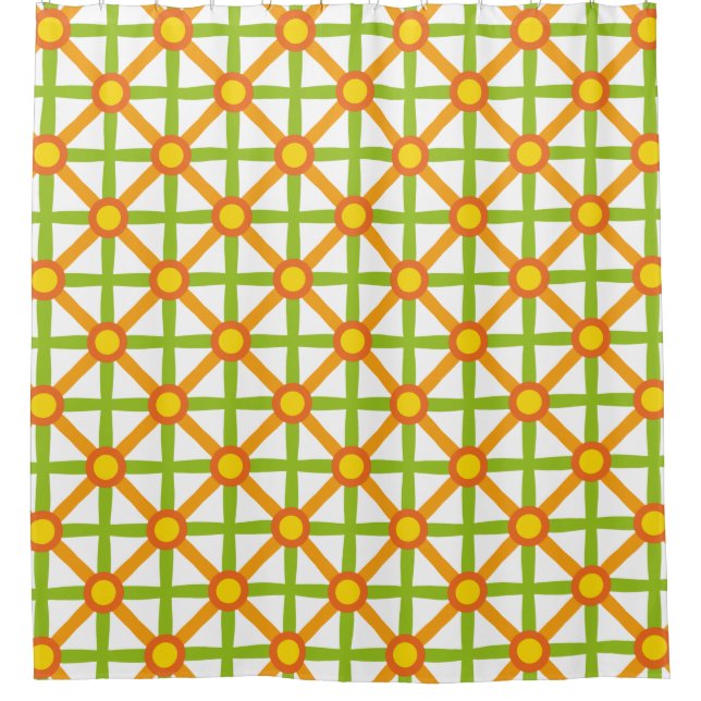 Retro Inspired Orange Green & Yellow Pattern (Front)